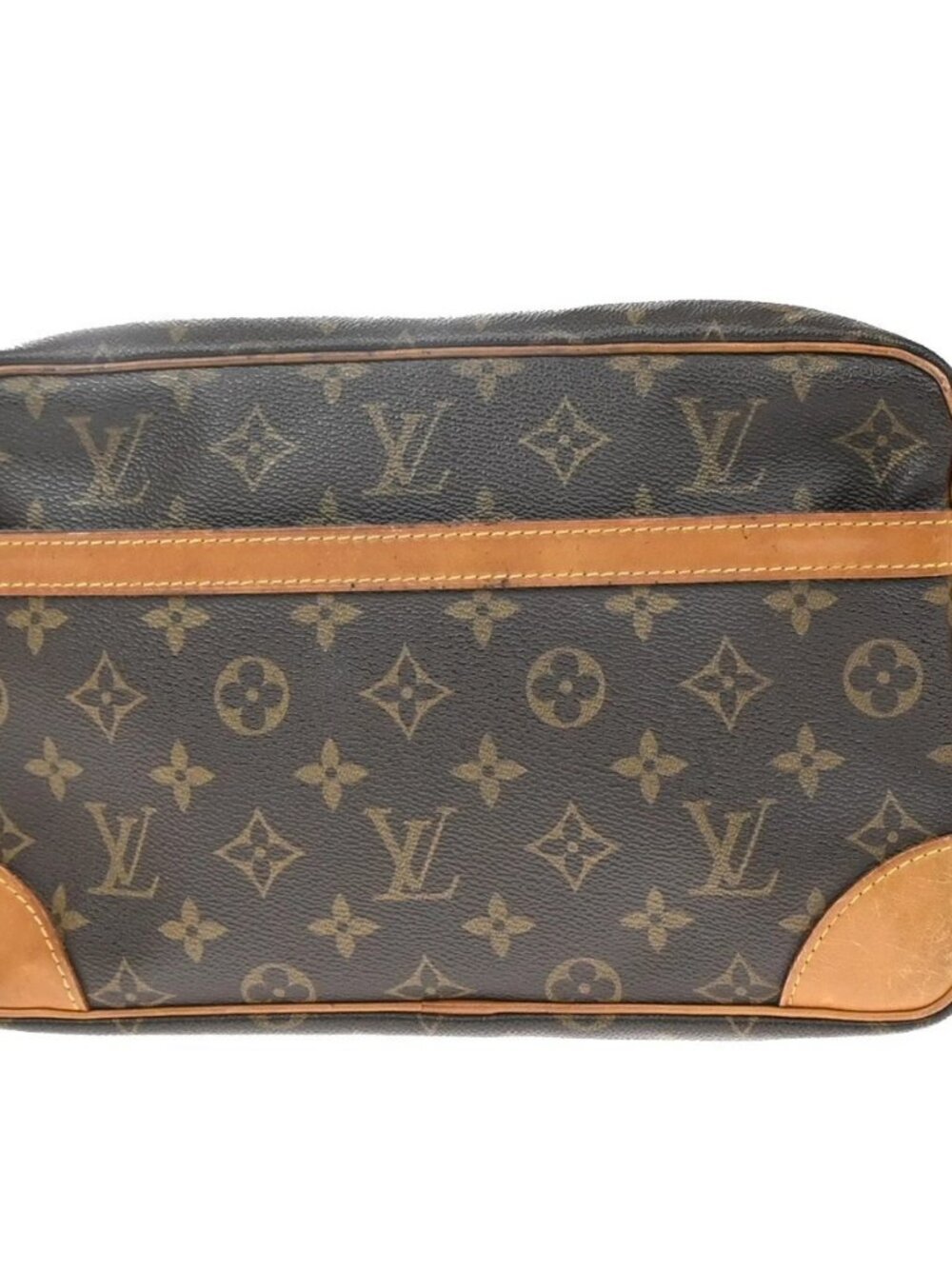 LOUIS VUITTON Compiegne 28 Clutch Hand Bag Monogram Leather Brown M51845 63YJ578